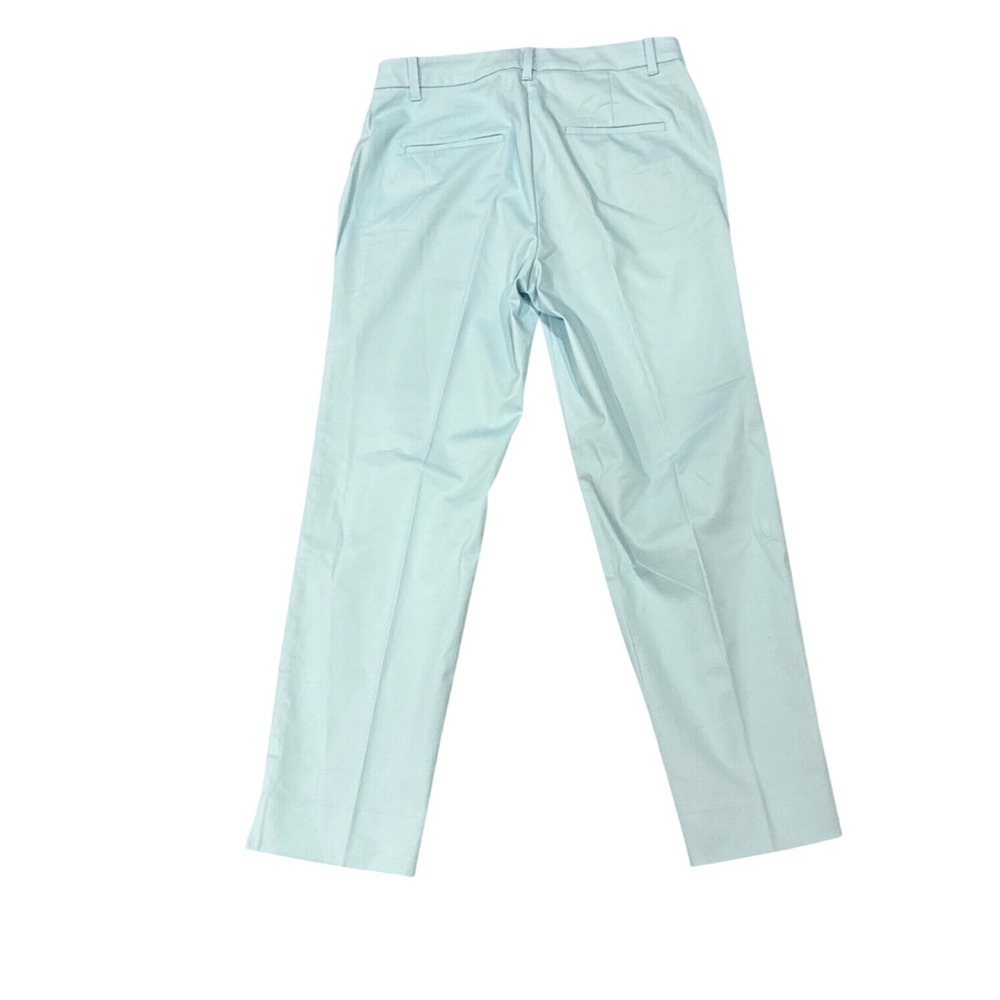 Ann Taylor Women's 4 Light Blue Cotton Spandex Ankle Classic Prep Trousers Pants